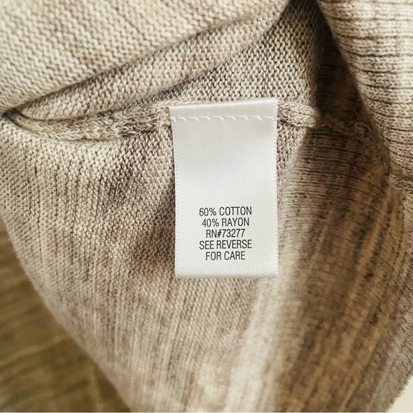 Croft & Barrow womans tan Button-Up Cardigan size XL like new coastal gma core - Picture 7 of 8